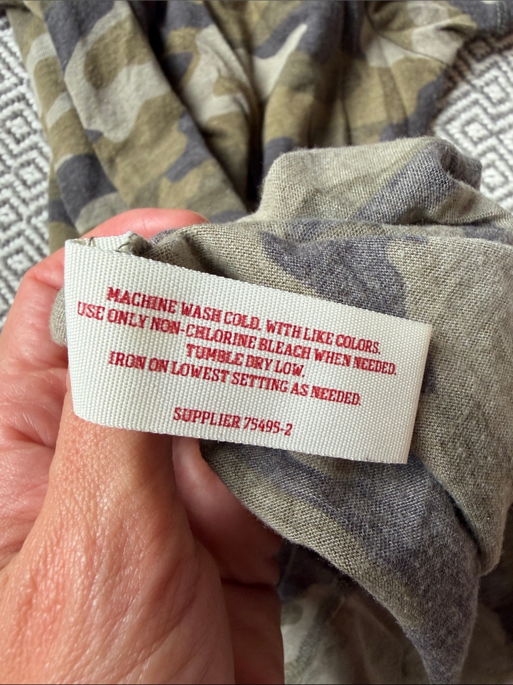 Arizona Jean Company Camo V-Neck Short Sleeve Tee - Olive, Khaki, Black - Picture 7 of 9